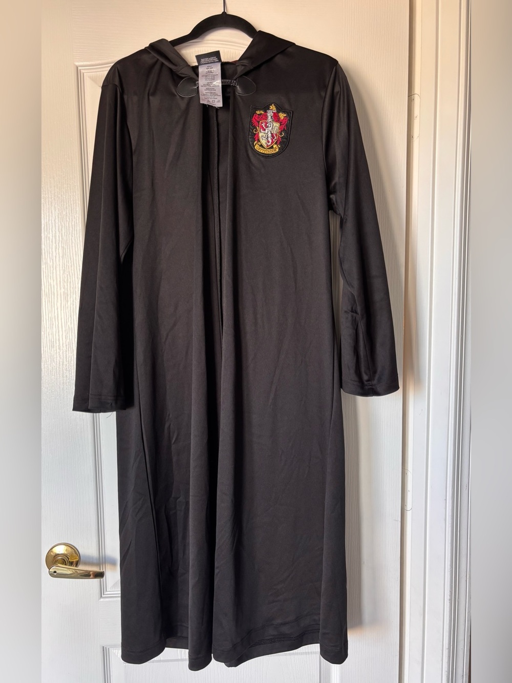 Gryffindor Harry Potter Black Robe Hooded one size adult